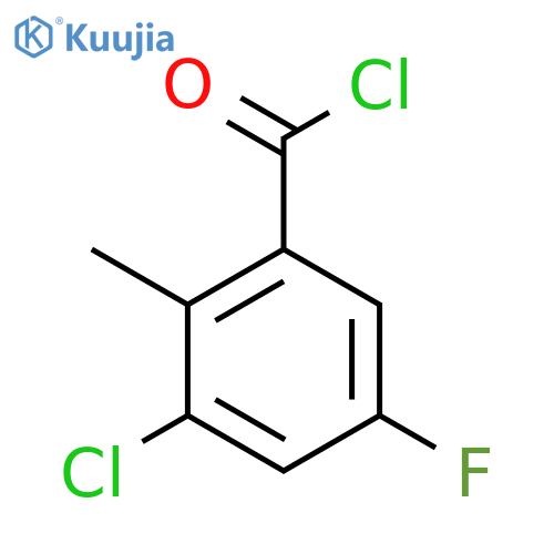 3-Chloro-5-fluoro-2-methylbenzoyl chloride structure