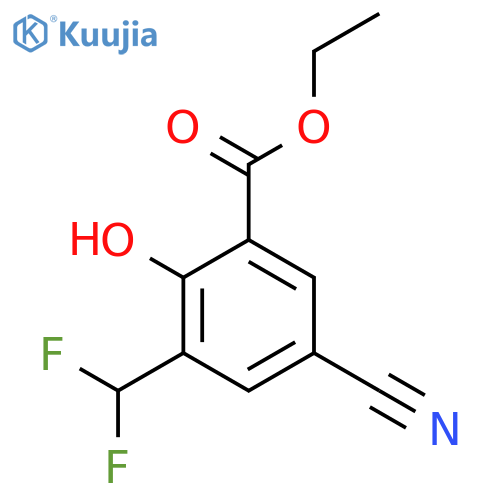 Ethyl 5-cyano-3-difluoromethyl-2-hydroxybenzoate structure