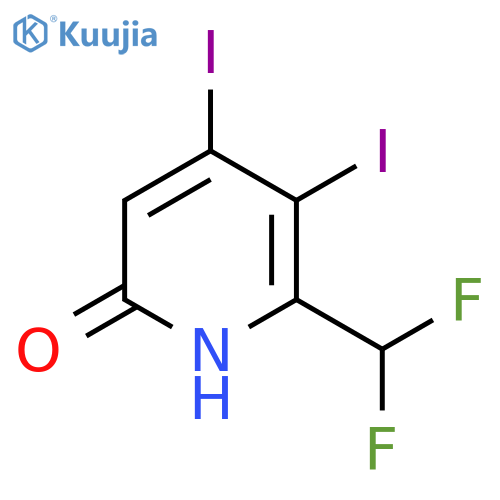 2-(Difluoromethyl)-3,4-diiodo-6-hydroxypyridine structure