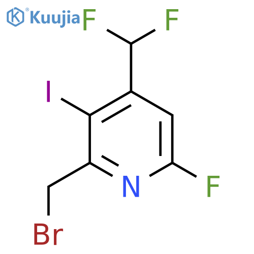 2-(Bromomethyl)-4-(difluoromethyl)-6-fluoro-3-iodopyridine structure