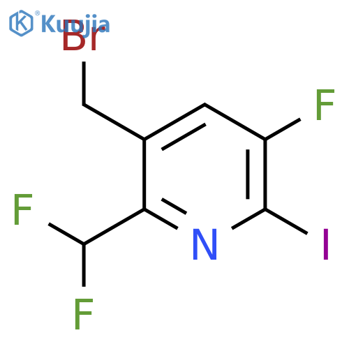 3-(Bromomethyl)-2-(difluoromethyl)-5-fluoro-6-iodopyridine structure
