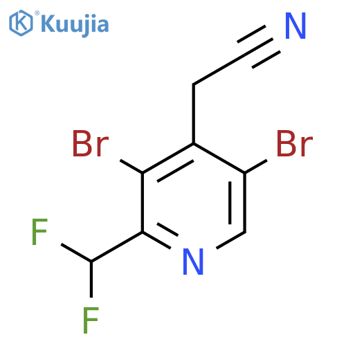 3,5-Dibromo-2-(difluoromethyl)pyridine-4-acetonitrile structure