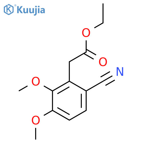 Ethyl 6-cyano-2,3-dimethoxyphenylacetate structure