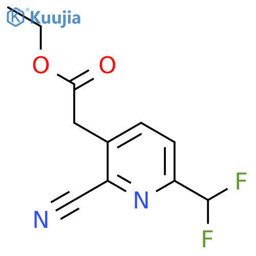Ethyl 2-cyano-6-(difluoromethyl)pyridine-3-acetate structure