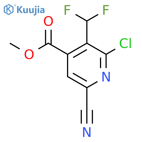 Methyl 2-chloro-6-cyano-3-(difluoromethyl)pyridine-4-carboxylate structure
