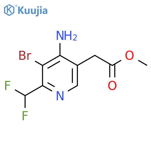 Methyl 4-amino-3-bromo-2-(difluoromethyl)pyridine-5-acetate structure