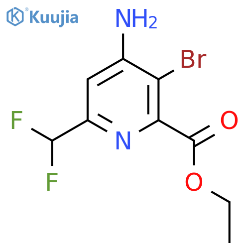 Ethyl 4-amino-3-bromo-6-(difluoromethyl)pyridine-2-carboxylate structure