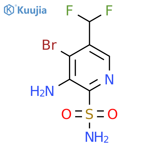 3-Amino-4-bromo-5-(difluoromethyl)pyridine-2-sulfonamide structure