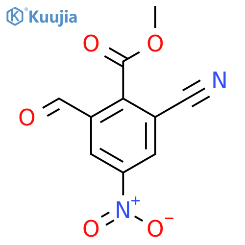 Methyl 2-cyano-6-formyl-4-nitrobenzoate structure