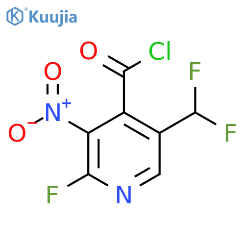 5-(Difluoromethyl)-2-fluoro-3-nitropyridine-4-carbonyl chloride structure