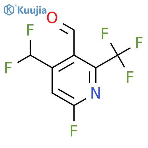4-(Difluoromethyl)-6-fluoro-2-(trifluoromethyl)pyridine-3-carboxaldehyde structure