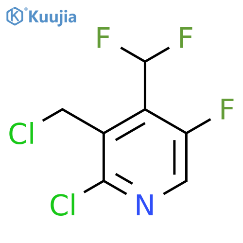 2-Chloro-3-(chloromethyl)-4-(difluoromethyl)-5-fluoropyridine structure