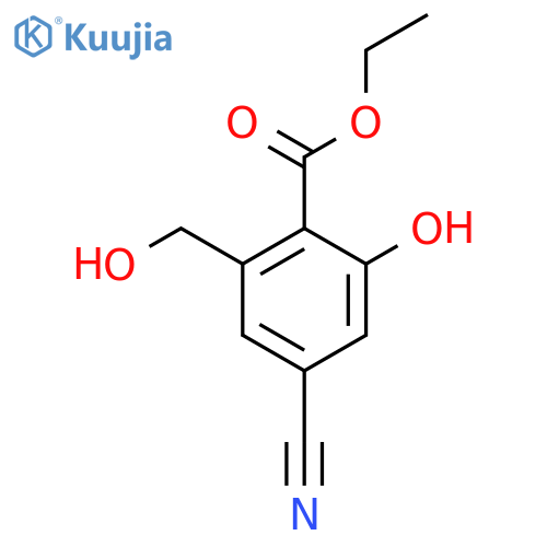 Ethyl 4-cyano-2-hydroxy-6-(hydroxymethyl)benzoate structure