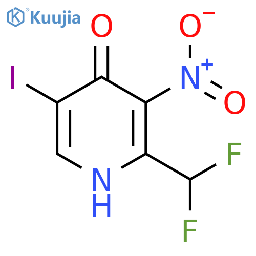 2-(Difluoromethyl)-4-hydroxy-5-iodo-3-nitropyridine structure