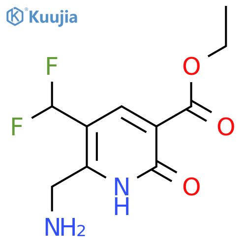 Ethyl 2-(aminomethyl)-3-(difluoromethyl)-6-hydroxypyridine-5-carboxylate structure