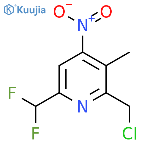 2-(Chloromethyl)-6-(difluoromethyl)-3-methyl-4-nitropyridine structure