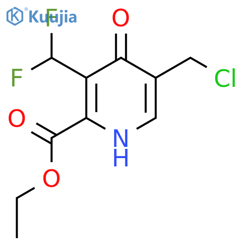 Ethyl 5-(chloromethyl)-3-(difluoromethyl)-4-hydroxypyridine-2-carboxylate structure