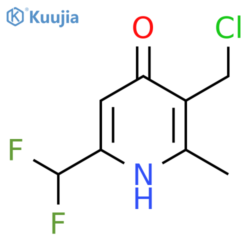 3-(Chloromethyl)-6-(difluoromethyl)-4-hydroxy-2-methylpyridine structure