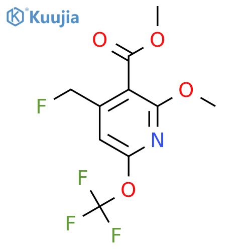 Methyl 4-(fluoromethyl)-2-methoxy-6-(trifluoromethoxy)pyridine-3-carboxylate structure