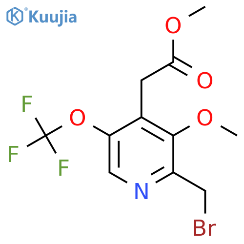 Methyl 2-(bromomethyl)-3-methoxy-5-(trifluoromethoxy)pyridine-4-acetate structure