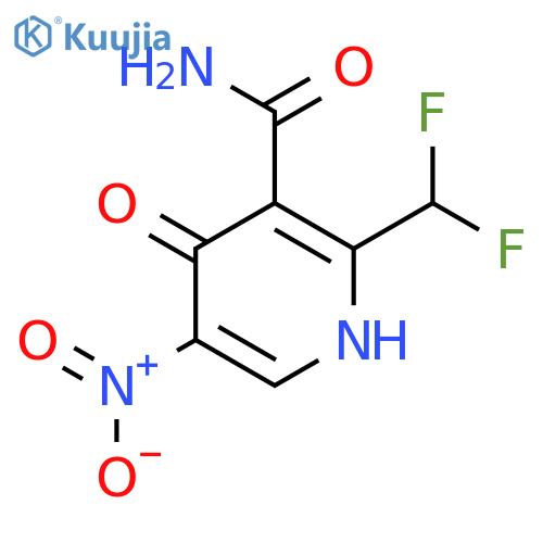 2-(Difluoromethyl)-4-hydroxy-5-nitropyridine-3-carboxamide structure