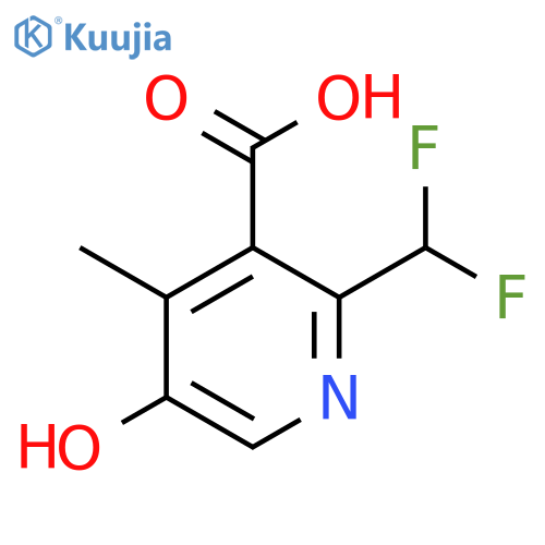 2-(Difluoromethyl)-5-hydroxy-4-methylpyridine-3-carboxylic acid structure