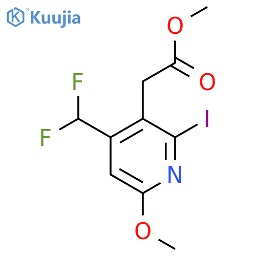 Methyl 4-(difluoromethyl)-2-iodo-6-methoxypyridine-3-acetate structure
