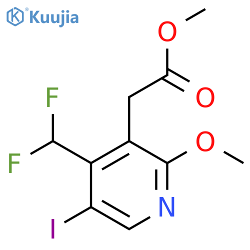 Methyl 4-(difluoromethyl)-5-iodo-2-methoxypyridine-3-acetate structure