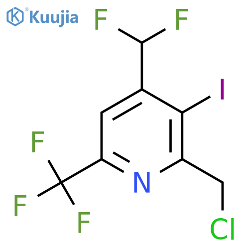 2-(Chloromethyl)-4-(difluoromethyl)-3-iodo-6-(trifluoromethyl)pyridine structure