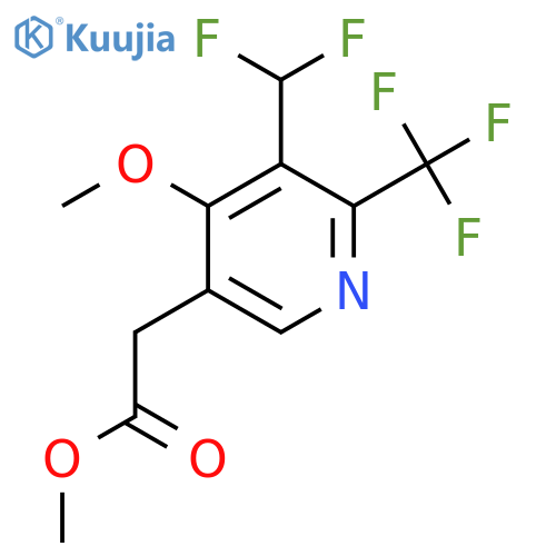 Methyl 3-(difluoromethyl)-4-methoxy-2-(trifluoromethyl)pyridine-5-acetate structure