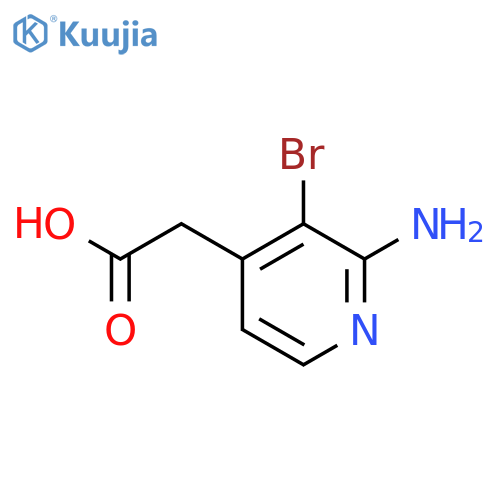 2-Amino-3-bromopyridine-4-acetic acid structure