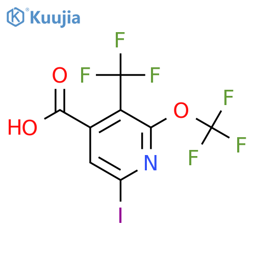 6-Iodo-2-(trifluoromethoxy)-3-(trifluoromethyl)pyridine-4-carboxylic acid structure