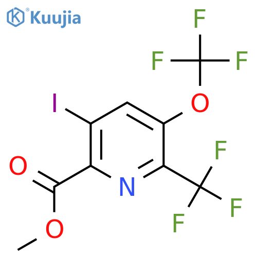 Methyl 3-iodo-5-(trifluoromethoxy)-6-(trifluoromethyl)pyridine-2-carboxylate structure