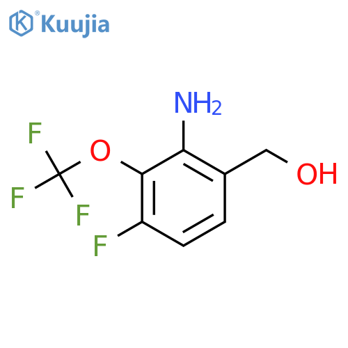 2-Amino-4-fluoro-3-(trifluoromethoxy)benzyl alcohol structure