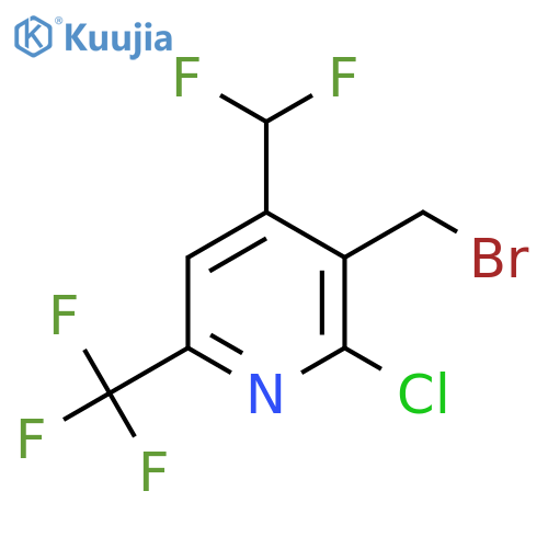 3-(Bromomethyl)-2-chloro-4-(difluoromethyl)-6-(trifluoromethyl)pyridine structure