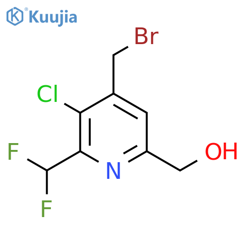 4-(Bromomethyl)-3-chloro-2-(difluoromethyl)pyridine-6-methanol structure
