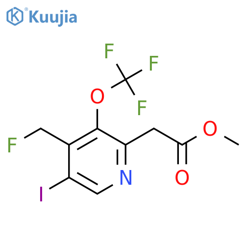 Methyl 4-(fluoromethyl)-5-iodo-3-(trifluoromethoxy)pyridine-2-acetate structure