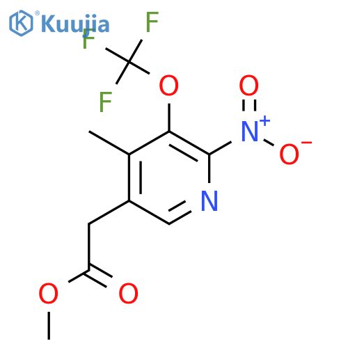 Methyl 4-methyl-2-nitro-3-(trifluoromethoxy)pyridine-5-acetate structure