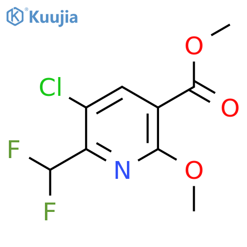 Methyl 3-chloro-2-(difluoromethyl)-6-methoxypyridine-5-carboxylate structure