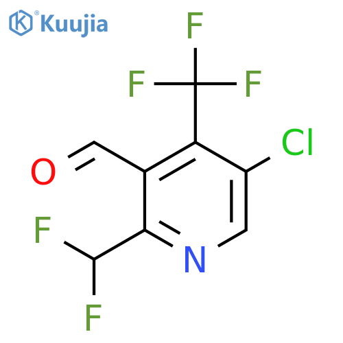 5-Chloro-2-(difluoromethyl)-4-(trifluoromethyl)pyridine-3-carboxaldehyde structure