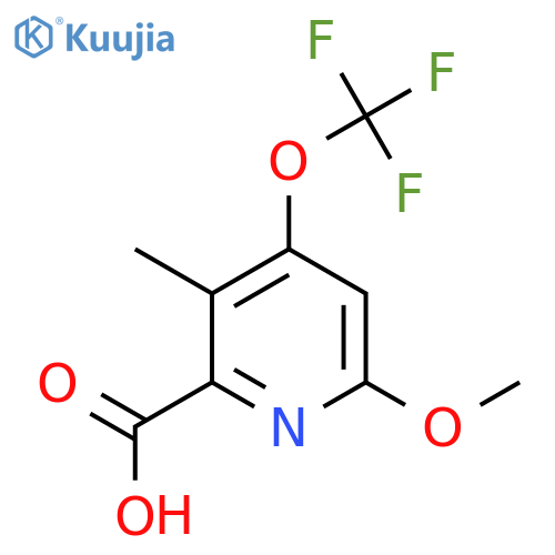 6-Methoxy-3-methyl-4-(trifluoromethoxy)pyridine-2-carboxylic acid structure