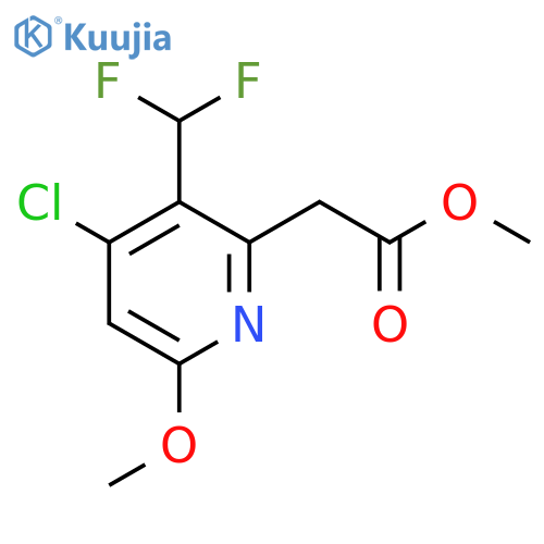 Methyl 4-chloro-3-(difluoromethyl)-6-methoxypyridine-2-acetate structure