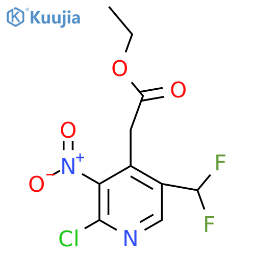 Ethyl 2-chloro-5-(difluoromethyl)-3-nitropyridine-4-acetate structure