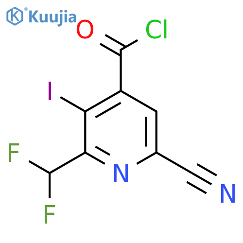 6-Cyano-2-(difluoromethyl)-3-iodopyridine-4-carbonyl chloride structure