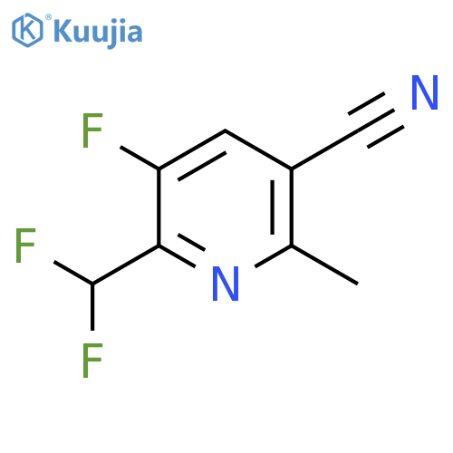 5-Cyano-2-(difluoromethyl)-3-fluoro-6-methylpyridine structure