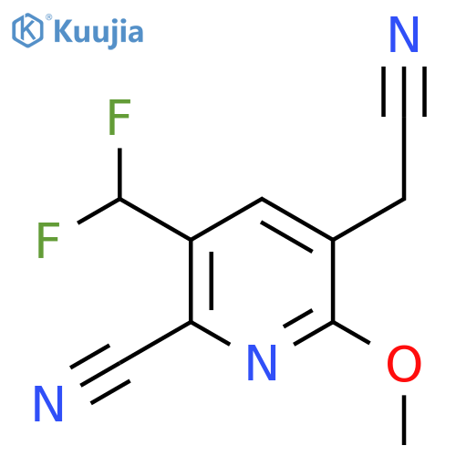 2-Cyano-3-(difluoromethyl)-6-methoxypyridine-5-acetonitrile structure