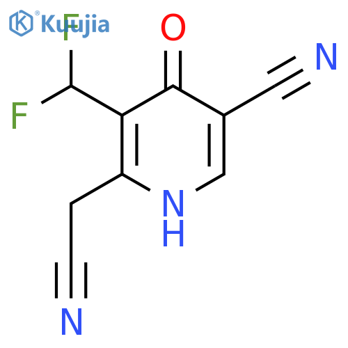 5-Cyano-3-(difluoromethyl)-4-hydroxypyridine-2-acetonitrile structure