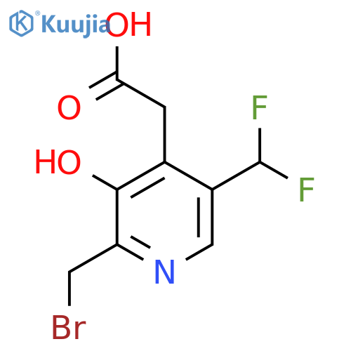 2-(Bromomethyl)-5-(difluoromethyl)-3-hydroxypyridine-4-acetic acid structure