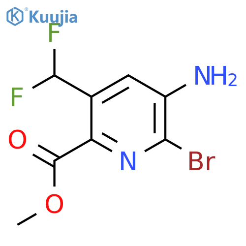 Methyl 3-amino-2-bromo-5-(difluoromethyl)pyridine-6-carboxylate structure