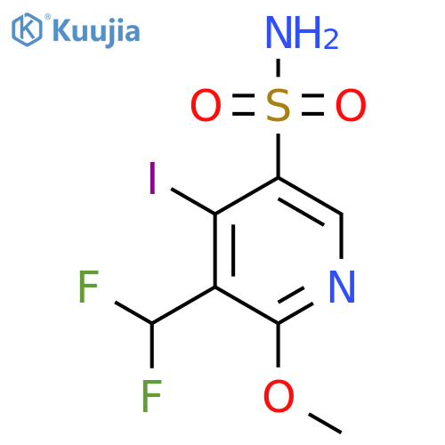 3-(Difluoromethyl)-4-iodo-2-methoxypyridine-5-sulfonamide structure